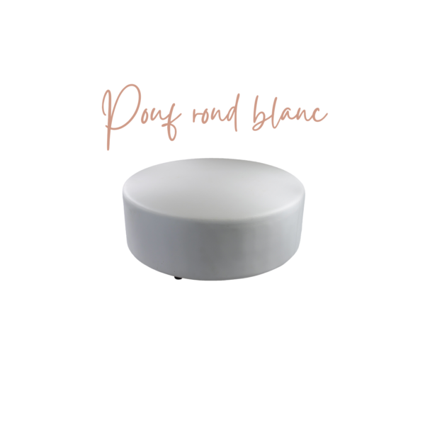 Pouf Blanc Rond